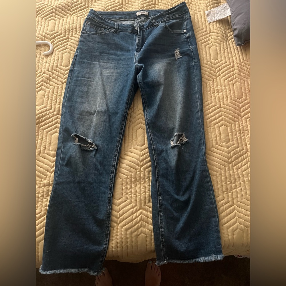 Kenzie Distressed Cropped Jeans